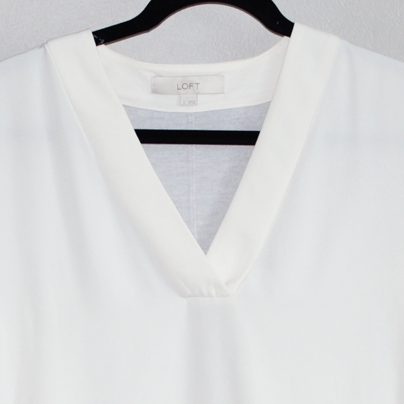 Ann Taylor Loft Two Tone Tunic Blouse Small - Picture 5 of 6